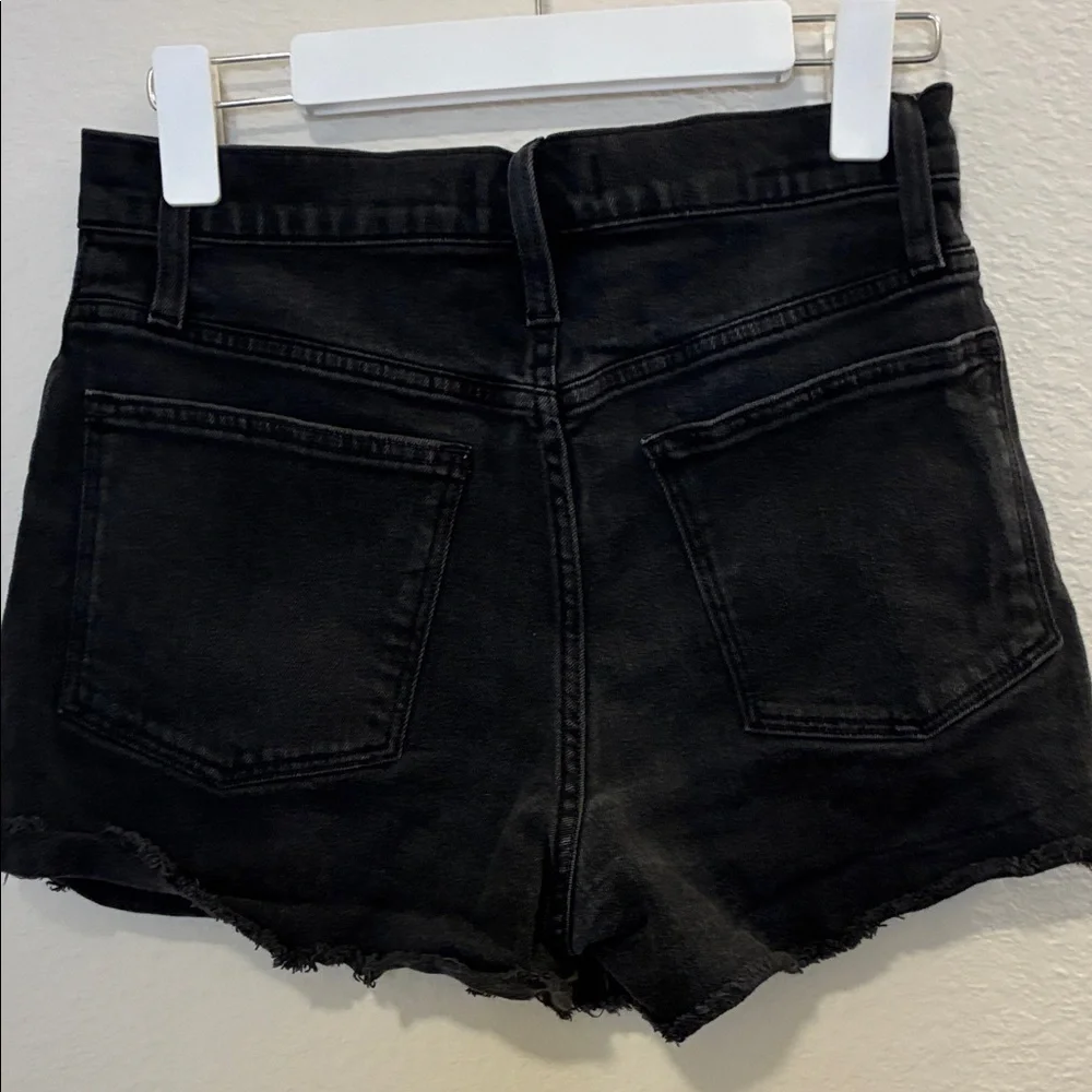 Madewell Charcoal Button-Fly Denim Shorts